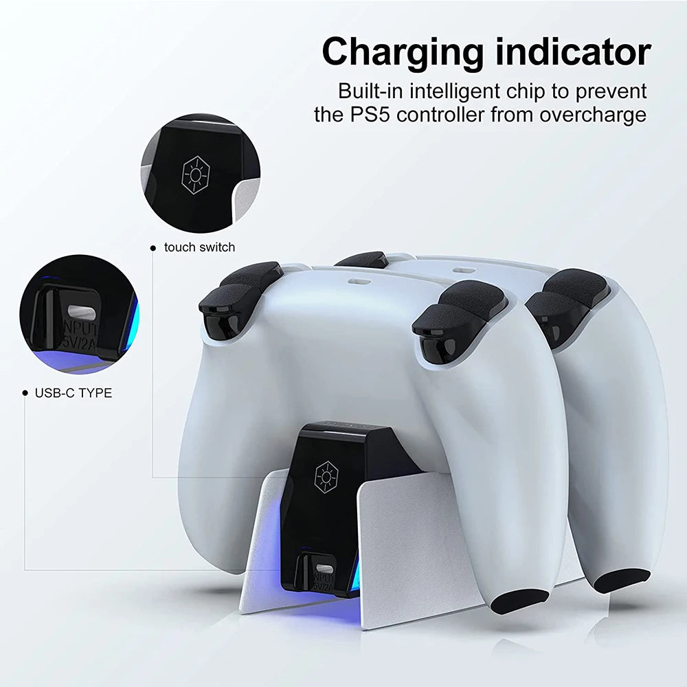 Station de charge double DualSense PS5 – Charge 2 manettes en 2h30