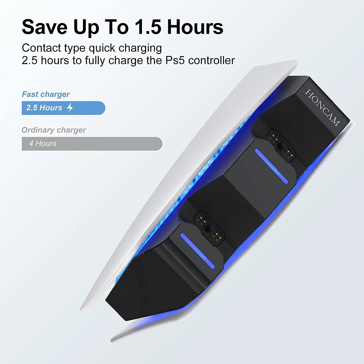 Station de charge double DualSense PS5 – Charge 2 manettes en 2h30