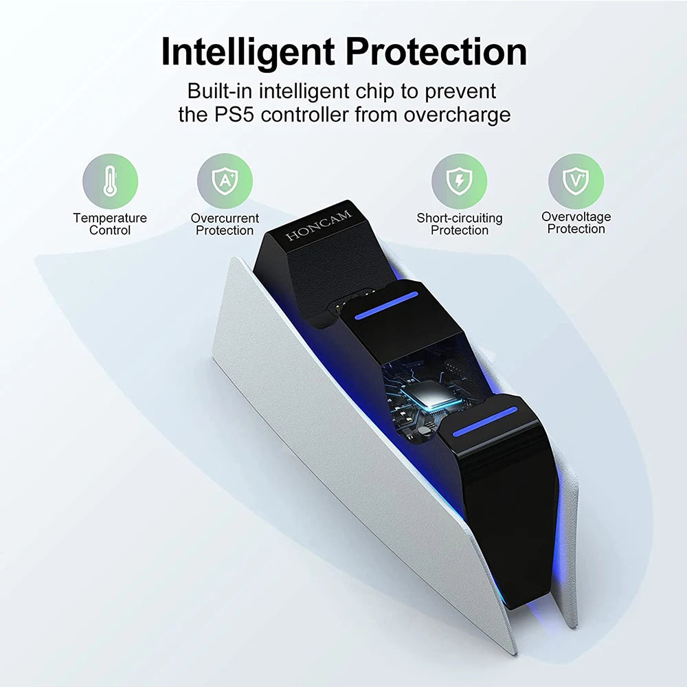 Station de charge double DualSense PS5 – Charge 2 manettes en 2h30
