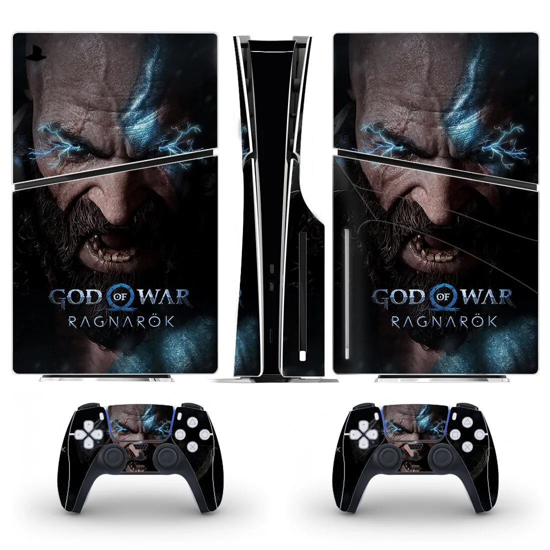 God of War Kratos Game PS5 Slim Disc Skin Sticker Decal Cover for Console and 2 Controllers New PS5 Slim Disk Skin Vinyl