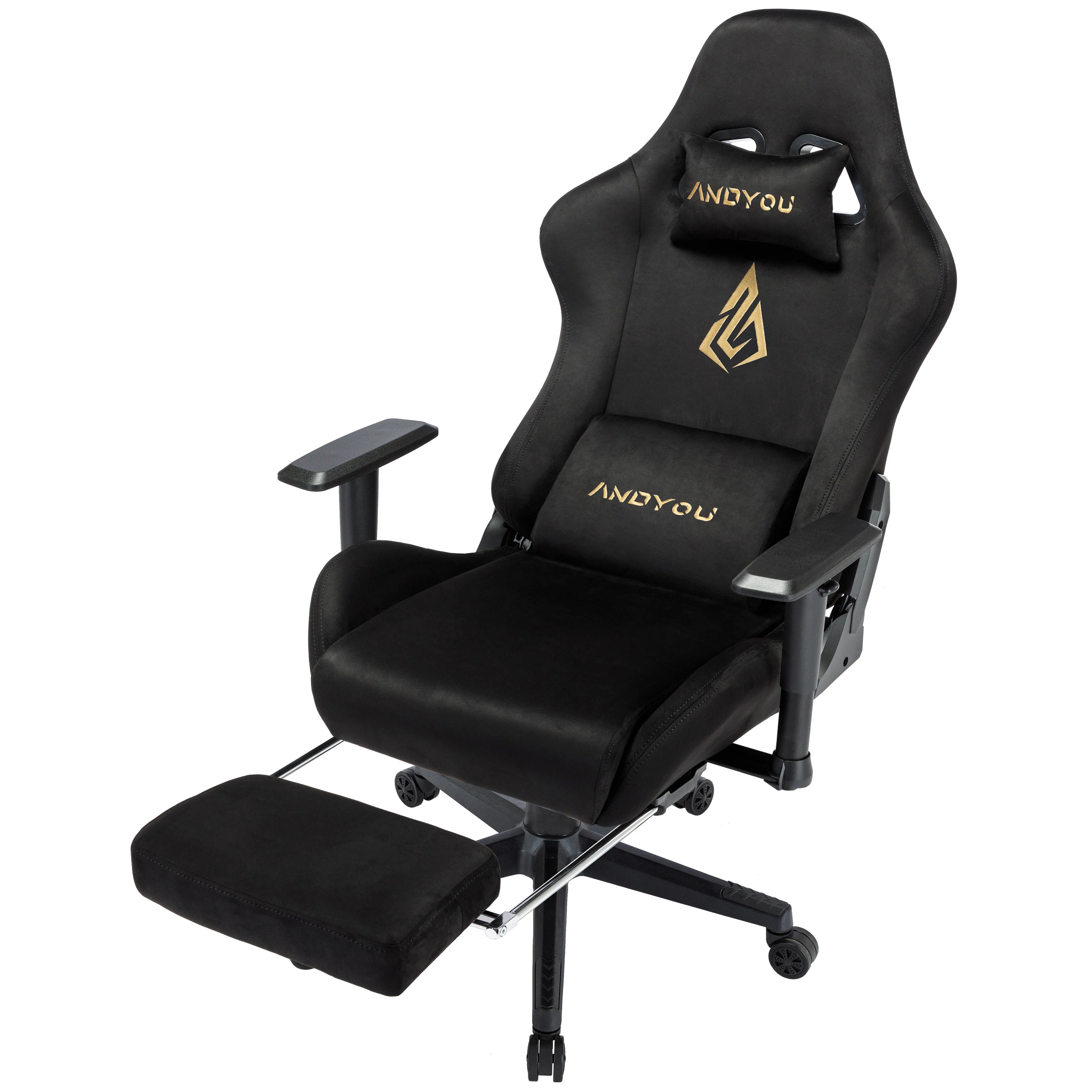 Andyou Gaming Chair, Computer Chair with Footrest, Headrest,  Lumbar Support, Height Adjustable Ergonomic PC Chair