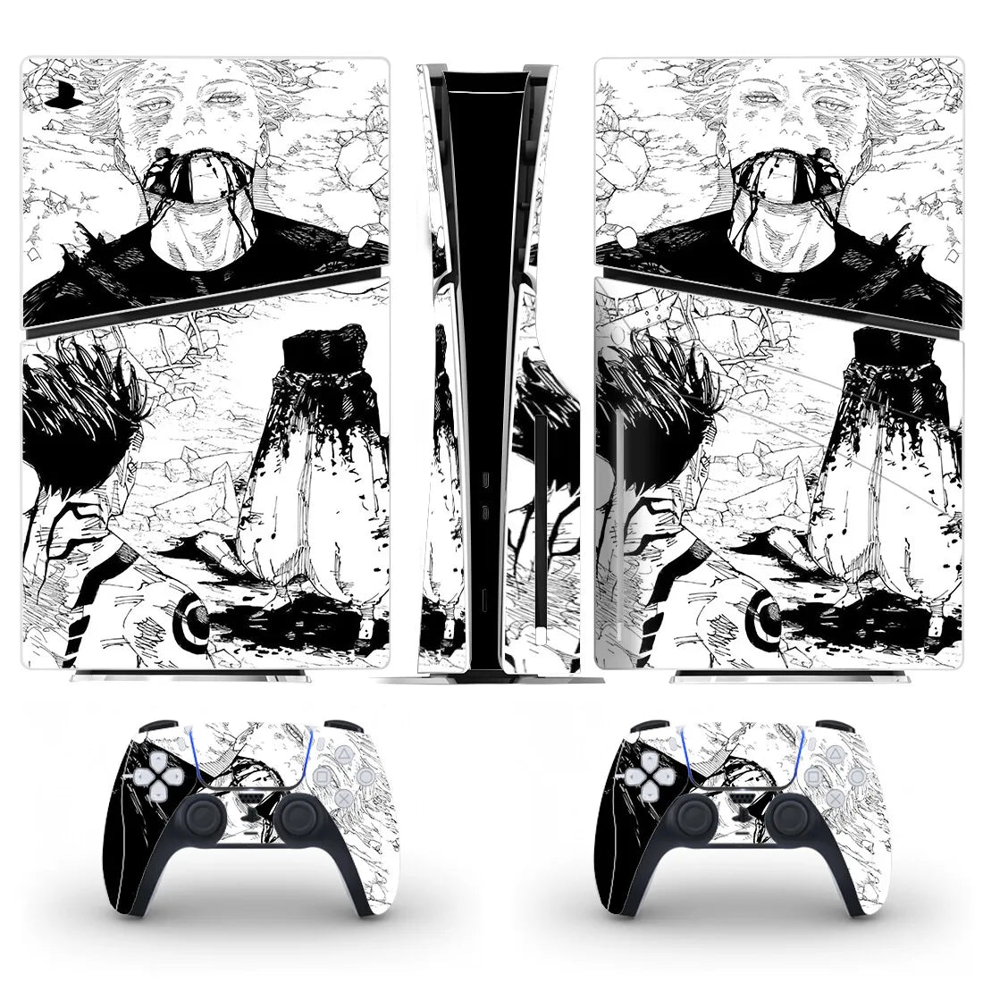 Anime Jujutsu Kaisen Gojo PS5 Slim Disc Skin Sticker Decal Cover for Console and Controllers PS5 Slim Disk Skin Sticker Vinyl