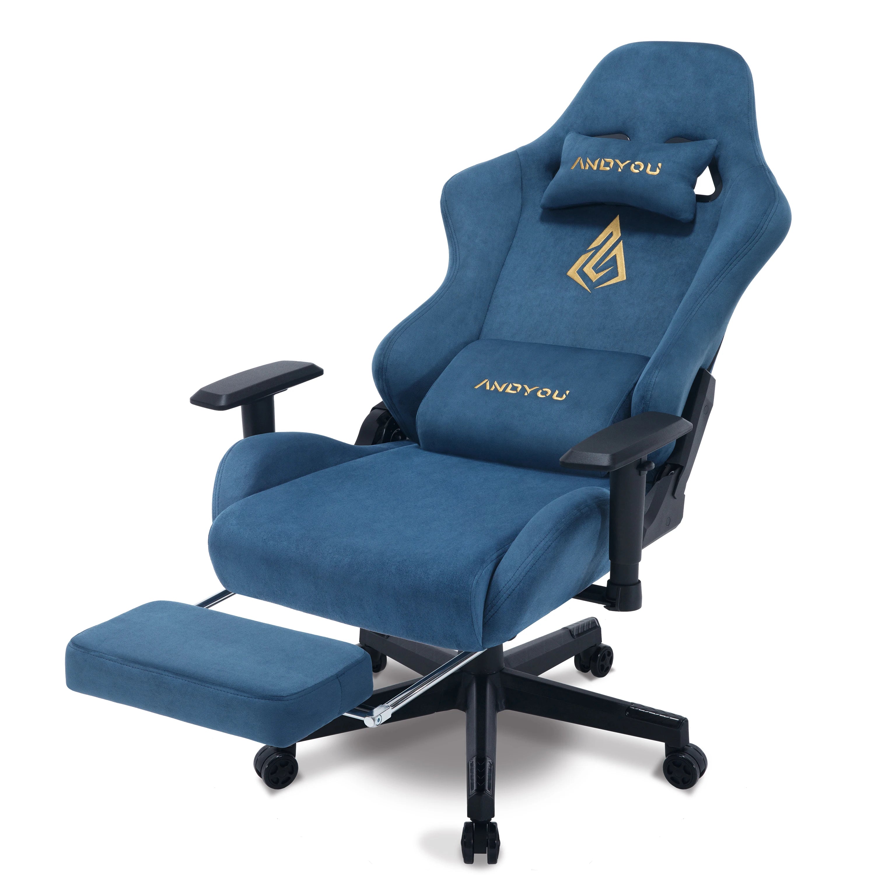 Andyou Gaming Chair, Computer Chair with Footrest, Headrest,  Lumbar Support, Height Adjustable Ergonomic PC Chair