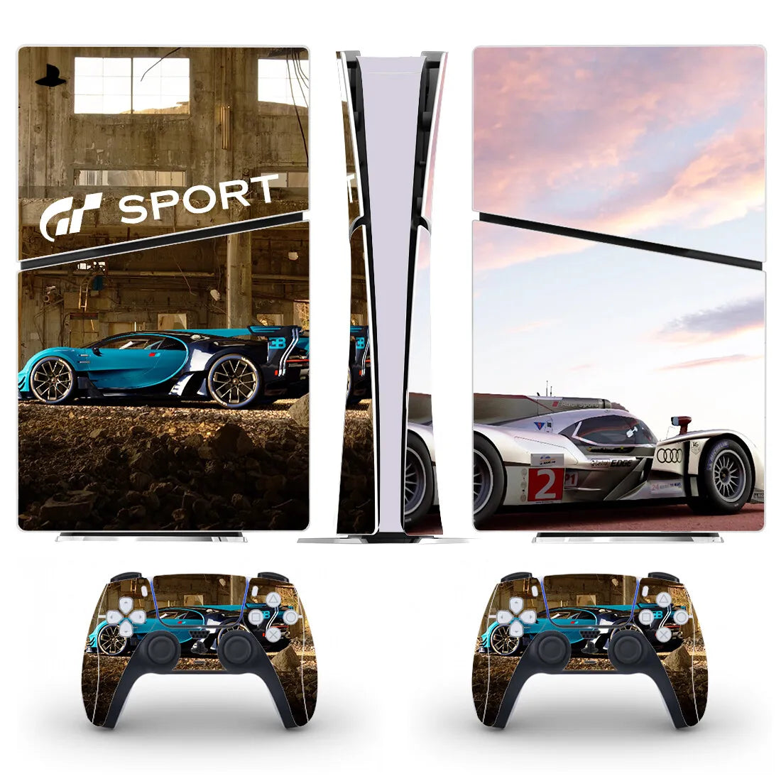Gran Turismo GT Sport PS5 Slim Digital Skin Sticker Decal Cover for Console and 2 Controllers New PS5 Slim Skin Vinyl