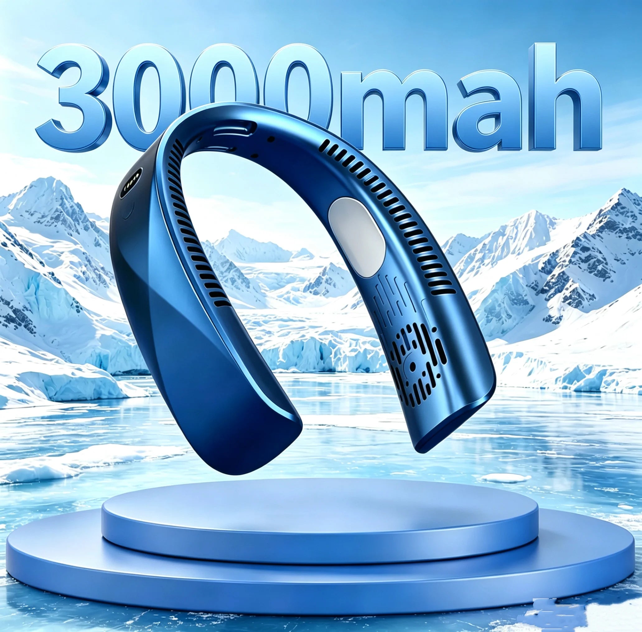 ❄️ Ventilateur de Cou Portable Rechargeable 8000 mAh – Ultra Puissant, Silencieux & Autonomie Longue Durée !
