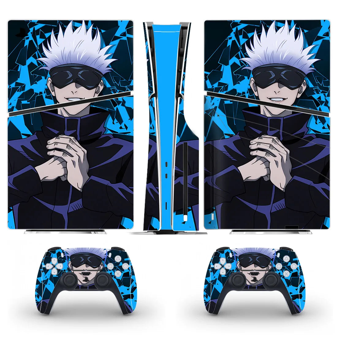Anime Jujutsu Kaisen Gojo PS5 Slim Disc Skin Sticker Decal Cover for Console and Controllers PS5 Slim Disk Skin Sticker Vinyl