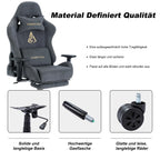 Andyou Gaming Chair, Computer Chair with Footrest, Headrest,  Lumbar Support, Height Adjustable Ergonomic PC Chair