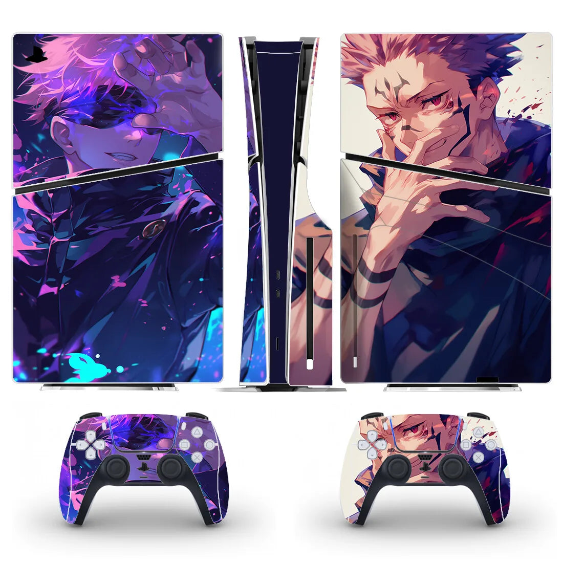 Anime Jujutsu Kaisen Gojo PS5 Slim Disc Skin Sticker Decal Cover for Console and Controllers PS5 Slim Disk Skin Sticker Vinyl