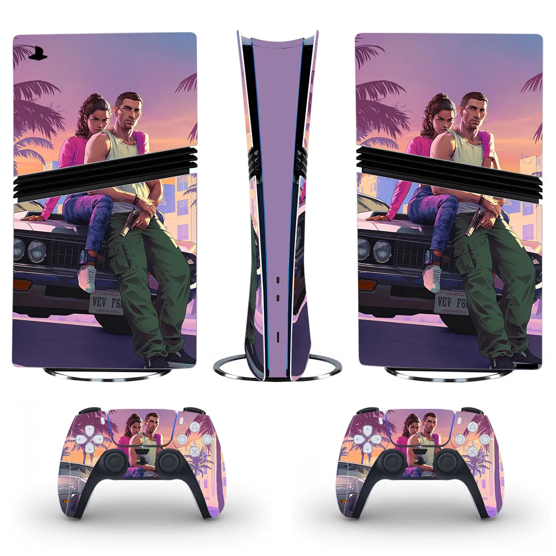 🎮 Skin PS5 + 2 Manettes GTA 6 – Vinyle Haute Qualité, Style Unique