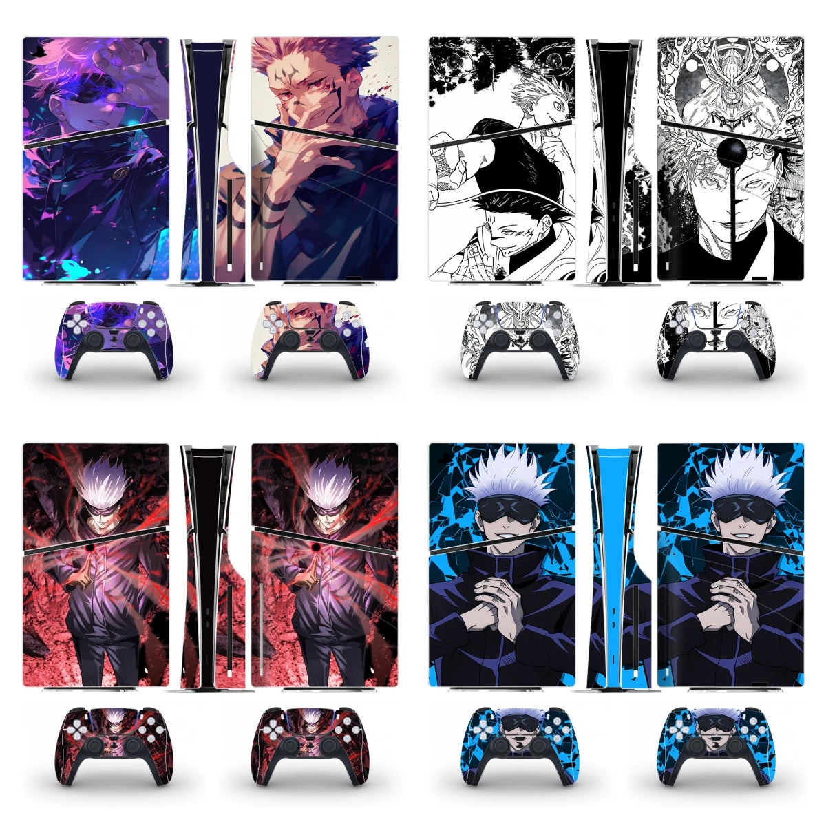Anime Jujutsu Kaisen Gojo PS5 Slim Disc Skin Sticker Decal Cover for Console and Controllers PS5 Slim Disk Skin Sticker Vinyl