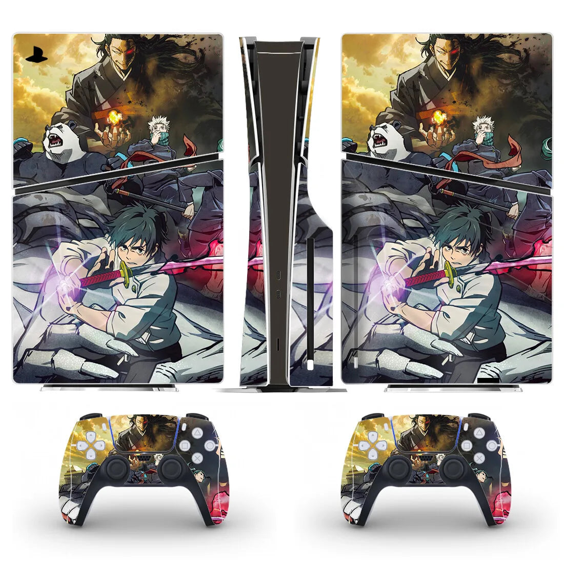 Anime Jujutsu Kaisen Gojo PS5 Slim Disc Skin Sticker Decal Cover for Console and Controllers PS5 Slim Disk Skin Sticker Vinyl