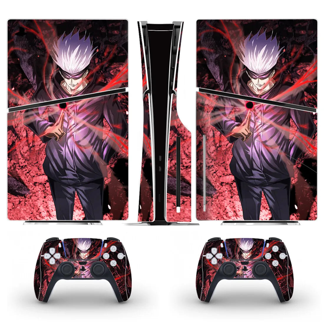 Anime Jujutsu Kaisen Gojo PS5 Slim Disc Skin Sticker Decal Cover for Console and Controllers PS5 Slim Disk Skin Sticker Vinyl