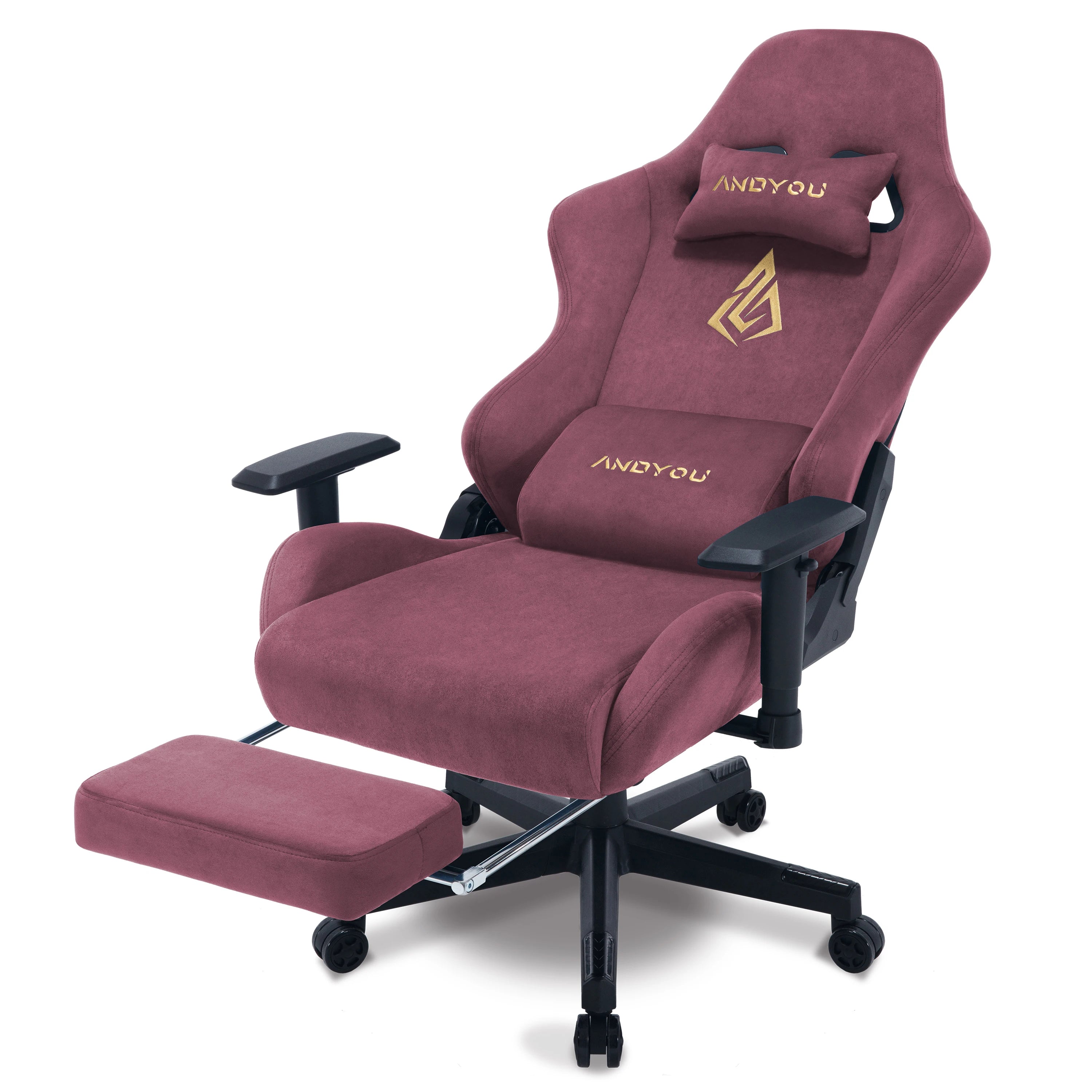 Andyou Gaming Chair, Computer Chair with Footrest, Headrest,  Lumbar Support, Height Adjustable Ergonomic PC Chair