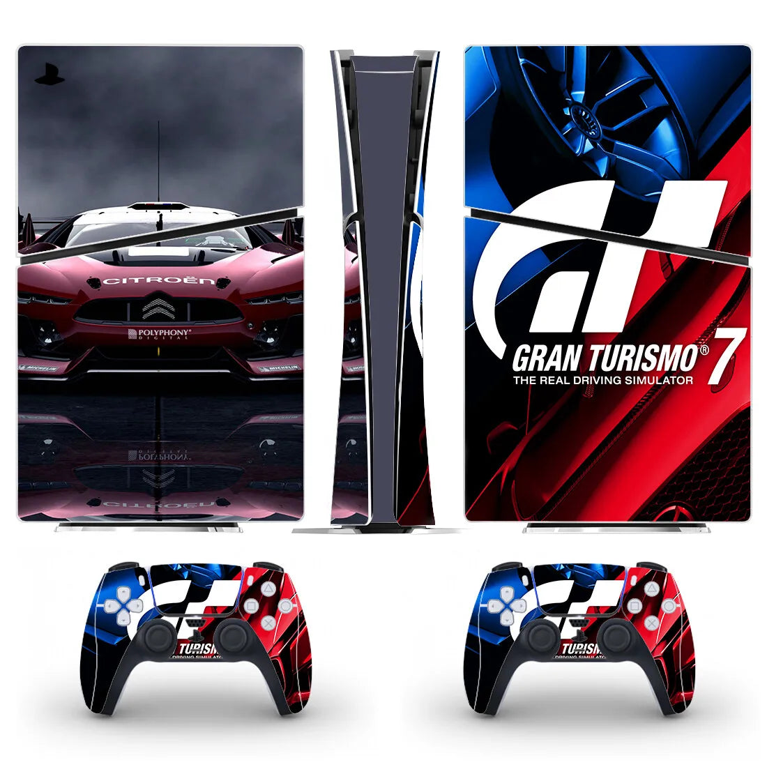 Gran Turismo GT Sport PS5 Slim Digital Skin Sticker Decal Cover for Console and 2 Controllers New PS5 Slim Skin Vinyl