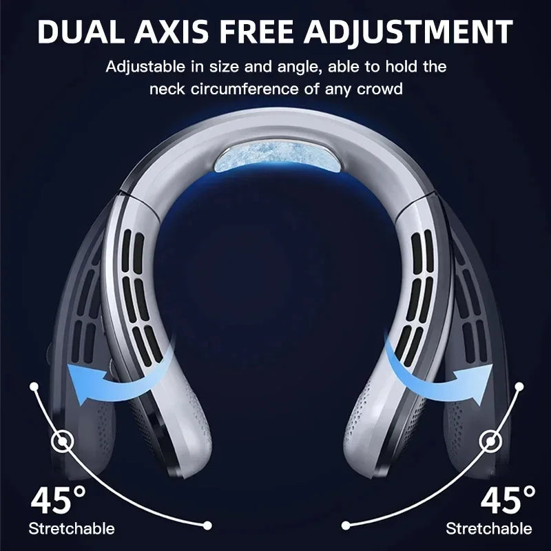 ❄️ Ventilateur de Cou Portable Rechargeable 8000 mAh – Ultra Puissant, Silencieux & Autonomie Longue Durée !