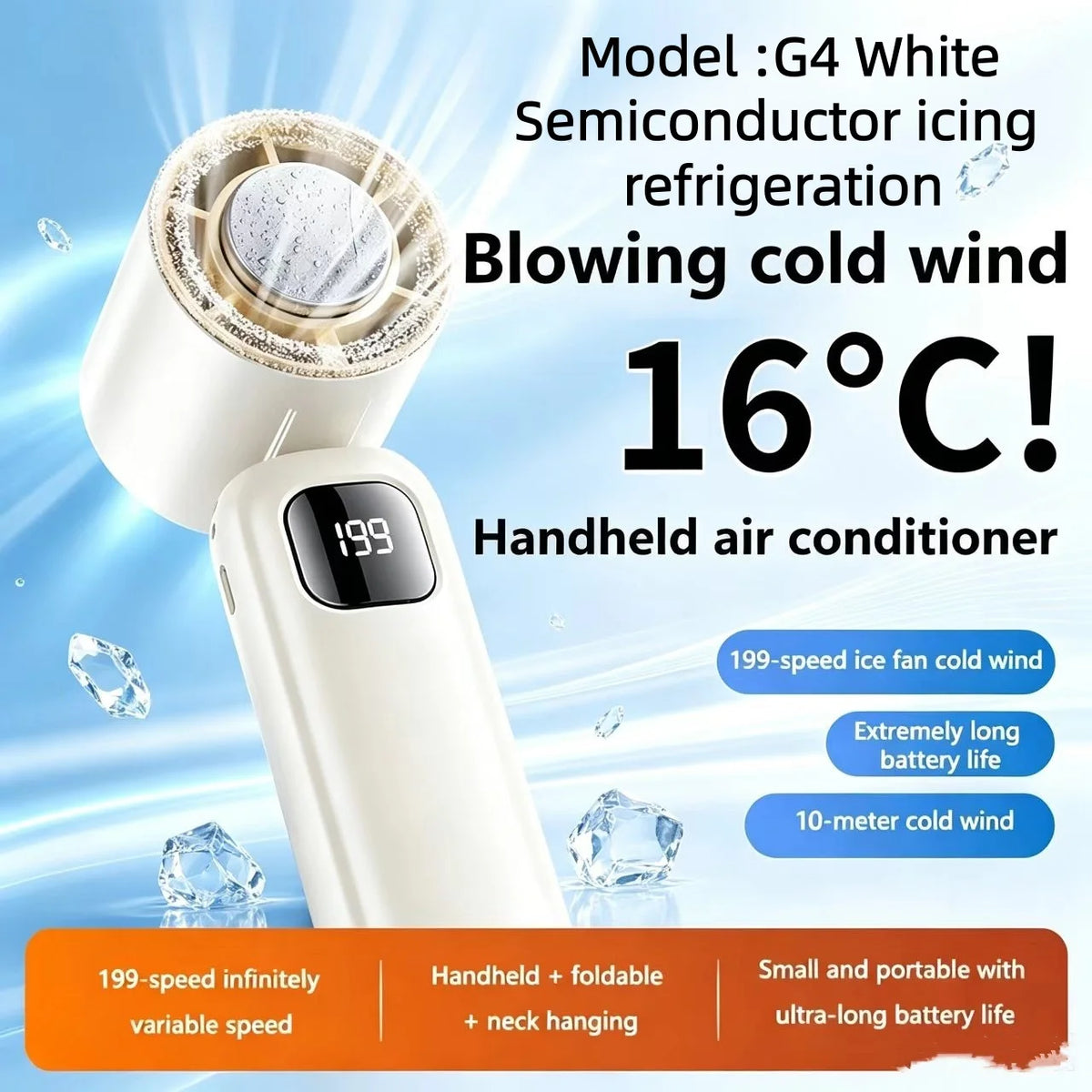 ❄️ Ventilateur de Cou Portable Rechargeable 8000 mAh – Ultra Puissant, Silencieux & Autonomie Longue Durée !