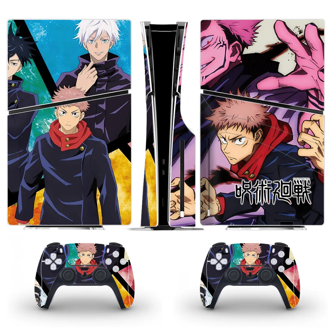 Anime Jujutsu Kaisen Gojo PS5 Slim Disc Skin Sticker Decal Cover for Console and Controllers PS5 Slim Disk Skin Sticker Vinyl