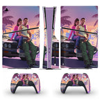 🎮 Skin PS5 + 2 Manettes GTA 6 – Vinyle Haute Qualité, Style Unique