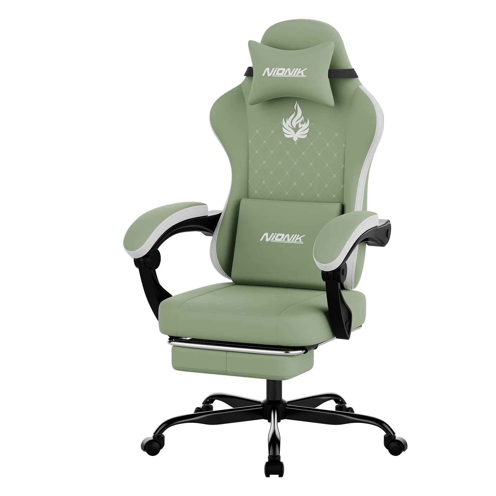 Chaise Gaming Ergonomique SUKIDA – Dossier Haut, Repose-tête & Lombaire, Accoudoirs, Roulettes